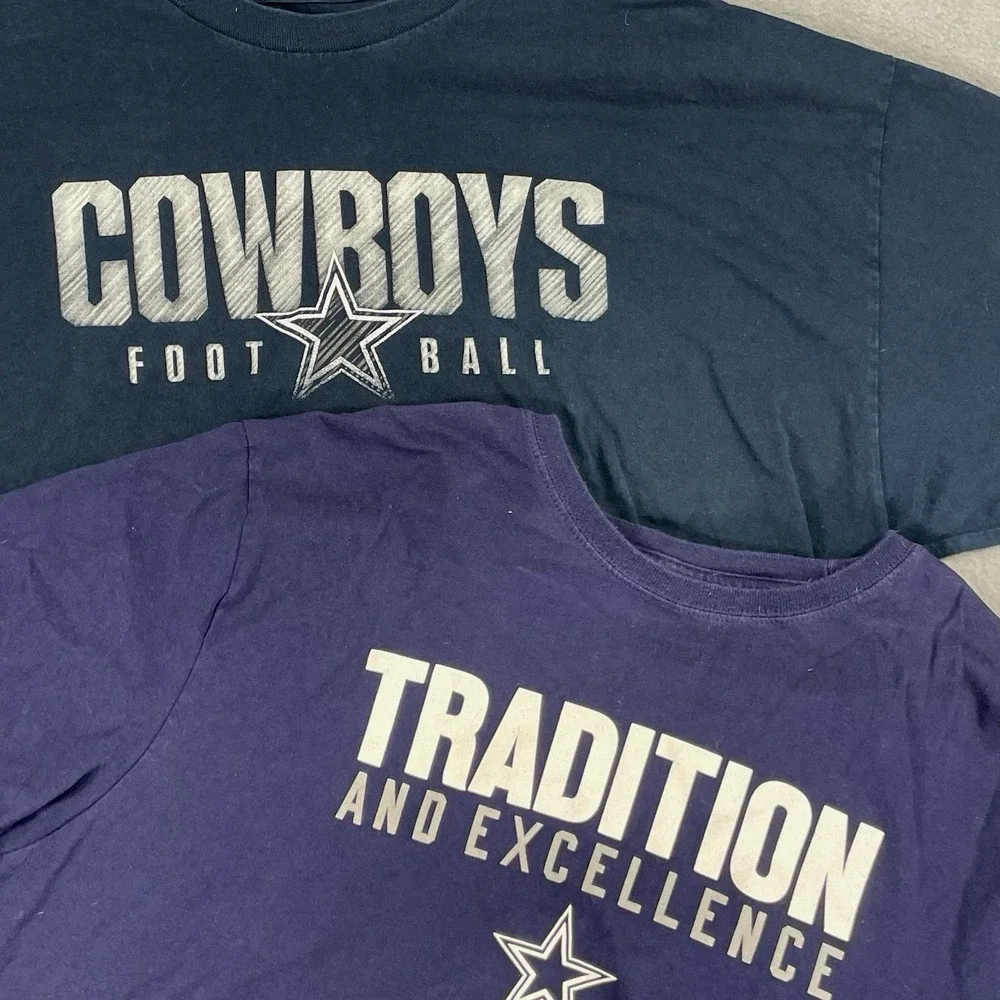 (2) Dallas Cowboys NFL 3XL Tshirt AOP Notion Stats & Tradition Excellence XXL